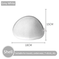 Shell-shaped gray-white fine mesh laundry bag for delicate bras and underwear, size 18x15cm - Shell Bra Bag - Gray White