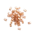 Champagne gold two-hole rectangle Tila glass beads for DIY handicraft jewelry making - Glazed Orange (Medium)