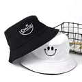 Détail de bobs pour enfants avec broderie smiley et tissu en coton de haute qualité - M (56-58cm) / Double Face 3