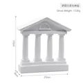White resin Roman Temple of Saturn architecture model bookend ornament 23cm height - Temple of Saturn