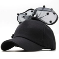 Dettaglio cappellino nero con grande fiocco in mesh e perle decorative per bambine - Standard / Nero