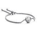 Adjustable silver Scorpio constellation bracelet with sparkling diamond inlay - Scorpio (KB120301-KFC)