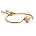 Adjustable golden Capricorn zodiac box chain bracelet with sparkling crystal accents - Capricorn (KB120312-KFC)
