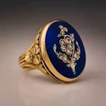 US 10 / Antique Gold Royal Blue