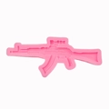 Molde de silicona rosa con forma de fusil para decorar pasteles y fondant de bricolaje - Forma de Fusil