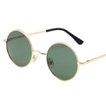 Gafas de sol polarizadas redondas clásicas con montura de metal dorado y lentes verdes - Montura Dorada Lentes Verdes G15