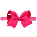 Handmade rose red grosgrain ribbon bow headband with high elasticity for girls - 14-Rose Red
