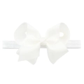 Handmade white bow baby headband with high elasticity for infants and toddlers - 18-White