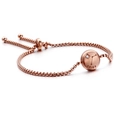 Adjustable rose gold ARIES constellation bracelet with zodiac pendant and zircon - Aries (KB120327-KFC)