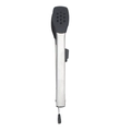 Pinza para alimentos de acero 304 con puntas de silicona negra y diseño de 9 hoyos - Con Soporte / Negro