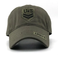 Gorra de béisbol táctica US Army verde oliva con bordado militar y parche de estrella - Ajustable / Verde Militar