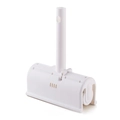 Handmatige witte plastic dierenharen verwijderaar met ergonomische handgreep - Pluizenroller Kop (Wit)