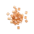 Square transparent amber TILA beads with double holes for DIY jewelry making - Orange (Large)
