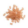 Matte light brown rectangular two-hole Tila beads for DIY jewelry making and crafts - Matte Orange (Medium)