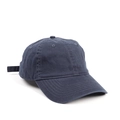 Detalle de gorra de béisbol de algodón lavado azul marino con costuras reforzadas - Azul marino