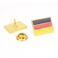 German flag enamel lapel pin with gold plating and butterfly clutch back fastener - Germany Style
