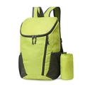 Zaino pieghevole verde neon impermeabile per esterni con pochette rotonda abbinata - verde chiaro