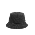 Detailansicht eines schwarzen Jeans-Anglerhutes mit Stoffstruktur und festen Nähten - M(56-58cm) / Schwarz