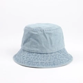 Detailansicht des hellblauen Denim-Anglerhuts mit verstärkten Nähten an der Krempe - M(56-58cm) / Hellblau