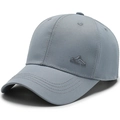 Classic grey baseball cap featuring a durable fabric and small mountain embroidery detail - Adjustable / Light Grey Mountain Logo
