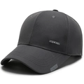 Dark grey baseball cap with metal SPORT badge and CAP embroidery for outdoor sun protection - Adjustable / Dark Grey Sport Logo
