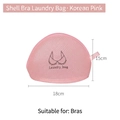 Pink shell-shaped laundry mesh bag for bras with zipper, size 18x15cm, protects delicates - 15*18cm / Soft Pink Embroidery Shell-shaped Bra Bag