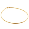 Collana minimalista a catena a serpente dorata con finitura lucida e chiusura a moschettone - Oro - 2mm di Larghezza (KN107121-Z)