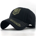 Gorra de béisbol negra estilo US ARMY con escudo bordado y detalle en la visera curva - Ajustable / Negro