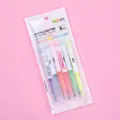 Lot de 6 surligneurs à double pointe avec pointes larges et fines en pochette souple - 6 Pièces Monocolore/Paquet / Monocolore à Double Pointe