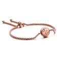Rose gold Capricorn constellation bracelet with cubic zirconia and adjustable chain - Capricorn