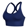 Dunkelblauer Sport-BH mit hoher Stützkraft, Rippenbund und Racerback-Design - S / Marineblau