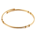 Minimalist gold titanium steel coil choker necklace featuring small polished round beads - Gold Choker