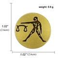 Vintage bronzen Weegschaal sterrenbeeld broche met geborstelde afwerking, 2,6 cm en 5,9 g - Weegschaal
