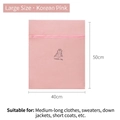 Pink large laundry bag with 40x50cm dimensions and mesh fabric for delicate washing - 40*50cm / Soft Pink Embroidery Large