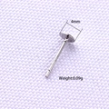 S925 sterling silver 4mm flat pad earring posts for DIY jewelry making, 0.09g - 4mm