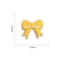 Detailed view of yellow embroidered bow patch with size markings 2.6cm by 2.4cm - Self-adhesive Yellow Bow-17#