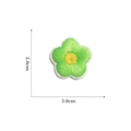 Detailed view of mini green flower embroidery patch with 2.0cm size measurement - Self-adhesive Green Flower-1#