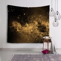 Arazzo da parete galassia con nebulosa dorata per decorazione moderna della camera - 200x180cm / Cielo notturno dorato