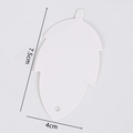 Leaf-shaped white kraft paper tag with 7.5cm x 4cm dimensions and pre-punched hole - Leaf / White