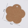 Flower shaped brown kraft paper gift tag measuring 5cm by 5cm for DIY labels - Small Flower / Kraft Color