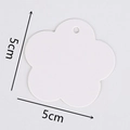 White flower-shaped kraft paper gift tag measuring 5cm by 5cm with a pre-cut hole - Small Flower / White
