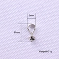 S925 sterling silver pinch bails for pendants, 11mm x 5mm size with 0.21g weight - S249 (11mmx5mm Pendant Bail)