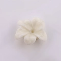 Detailed view of a white 3D resin flower accessory for DIY jewelry and phone cases - Milky White