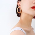 F255 Gold Mid-length Earrings