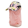 Roze camouflage zonnehoed voor buiten met ademend gezichtsmasker en nekbescherming - Verstelbaar / Roze Camouflage