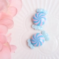 DIY colorful swirl resin candy charms for phone case decoration and crafts set - Blue
