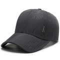 Dark grey quick-dry baseball cap featuring laser-cut ventilation holes for sports - Dark Gray