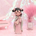 Chinese princess figurine in pink dress with pipa lute, retro style resin ornament - Style 060-3 Pipa Large