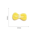 Detailansicht der gelben Schleife Stickerei mit Maßen von 2,4 cm x 1,6 cm für DIY - Selbstklebende gelbe Schleife-9# / 2,4 cm x 1,6 cm