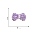 Detail of purple bow embroidered patch with 1.6cm x 2.4cm dimensions on white background - Self-adhesive Purple Bow-10#